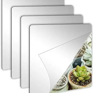 20x20 30x30 Square Self Adhesive Silver Acrylic Mirror,Non Glass Safety Mirror For Baby Kids Playroom Home Wall Decor 1