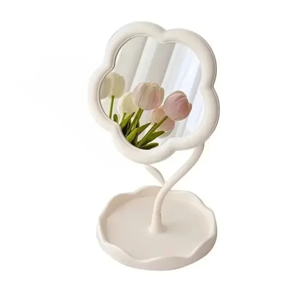 1pcs Make Up Mirror Desktop Flower Mirrors Creative Dormitory Desktop Mirrors for Bedroom Home Decor Mirror 4