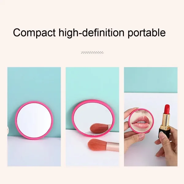 1 Pc Small Mirror Round Shape Custom Logo Red Pink White Black Personalized Wedding Souvenir Gift Ideas Porable Pocket Mirrors 5