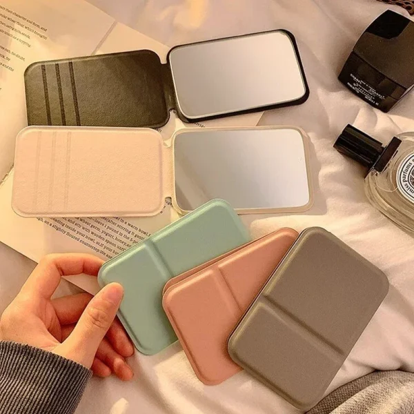 Women Mini Mirror Folding Makeup Hand mirror Portable Single-side Mini Cosmetic Mirror Foldable High Definition Vanity Tools 손거울 5