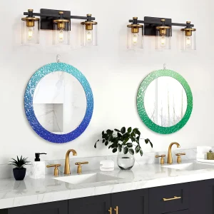 Bohemian circular wall Acrylic gradient color decorative Mirror Homestay style decoration hotel living room bedroom pendant 1