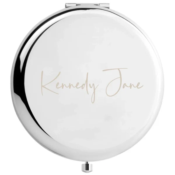 1 pc 4 styles Customized Name Laser engraving Pocket Mirror For Wedding Bride Bridesmaid Bridal 2
