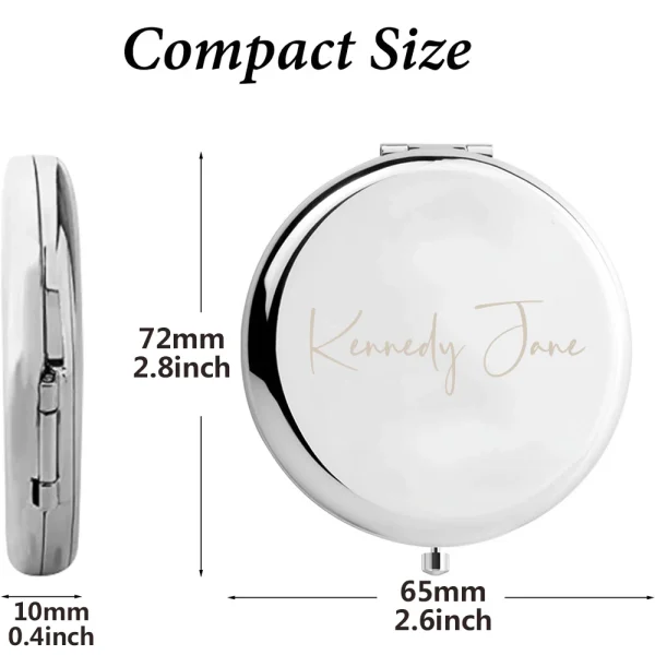 1 pc 4 styles Customized Name Laser engraving Pocket Mirror For Wedding Bride Bridesmaid Bridal 3