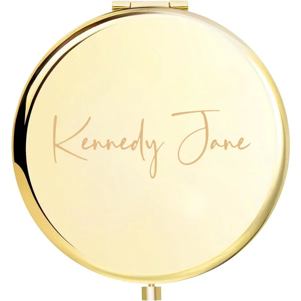 1 pc 4 styles Customized Name Laser engraving Pocket Mirror For Wedding Bride Bridesmaid Bridal 5