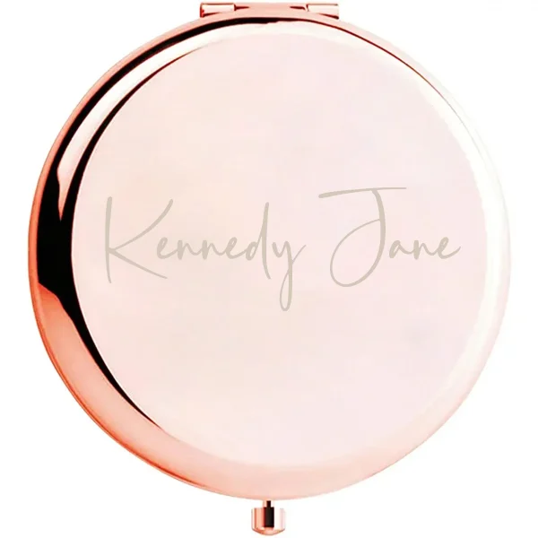 1 pc 4 styles Customized Name Laser engraving Pocket Mirror For Wedding Bride Bridesmaid Bridal 6