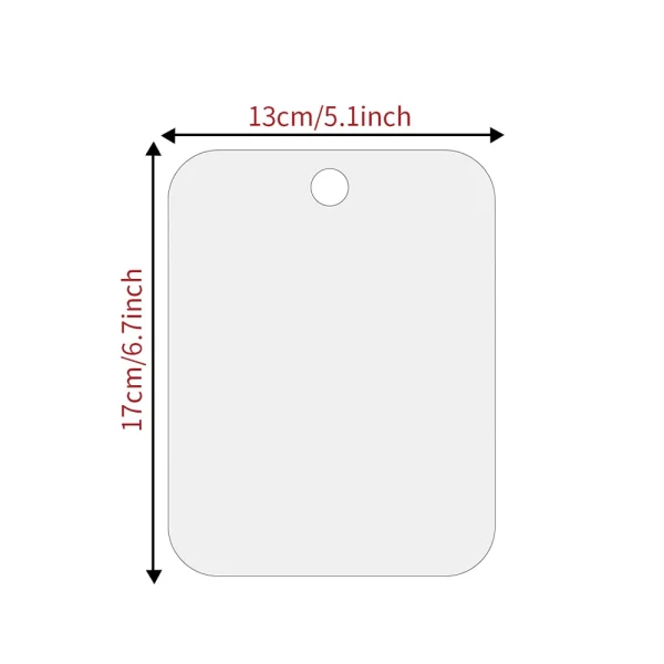 Acrylic Anti Fog Shower Mirror Bathroom Fogless Fog Free Mirror Washroom Travel For Man Shaving Mirror 13*17cm 6