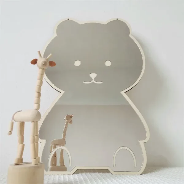 Nordic Rabbit Bear Shaped Mirror Cartoon Acrylic Mirrors Desktop Ornaments Baby Children Room Decoration Home Decor Photo Props 4
