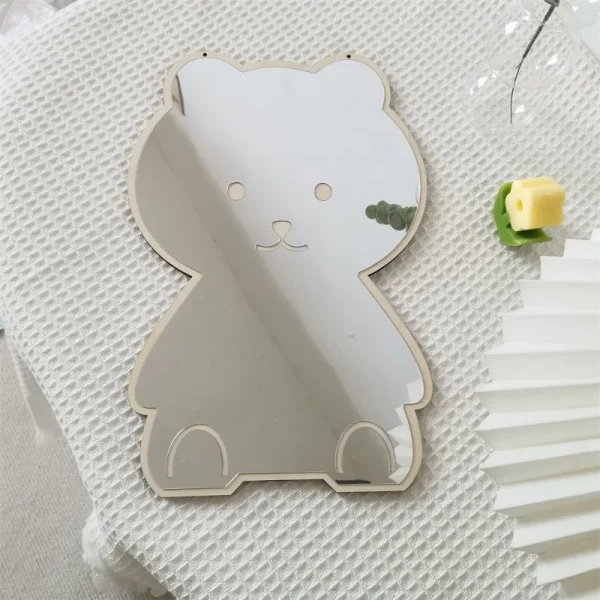 Nordic Rabbit Bear Shaped Mirror Cartoon Acrylic Mirrors Desktop Ornaments Baby Children Room Decoration Home Decor Photo Props 5