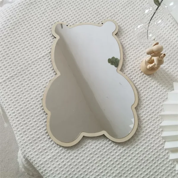 Nordic Rabbit Bear Shaped Mirror Cartoon Acrylic Mirrors Desktop Ornaments Baby Children Room Decoration Home Decor Photo Props 6