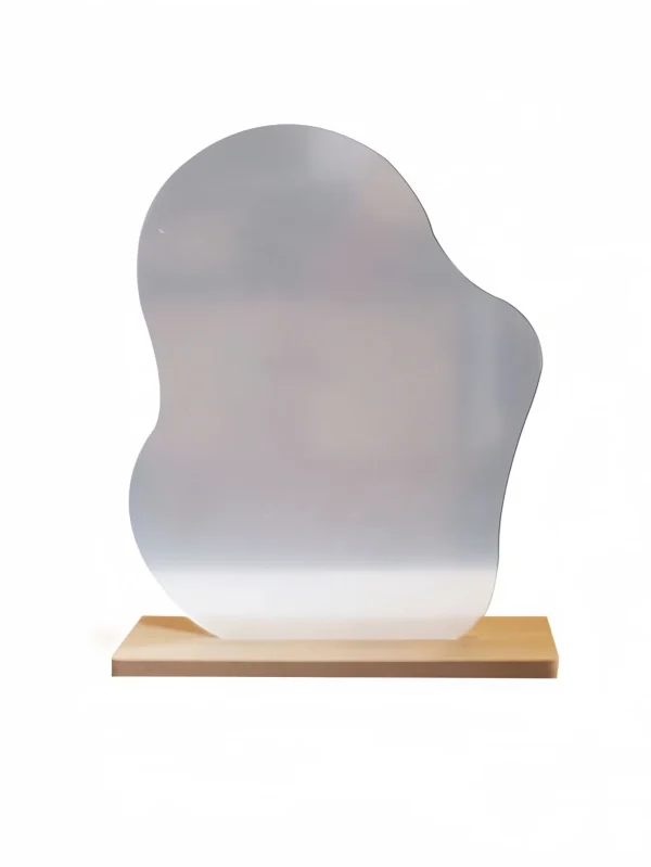 1pc, 24cm/9.44in * 19cm/7.48in, popular irregular girls' desktop makeup mirror, one of the gifts for Women's Day 6