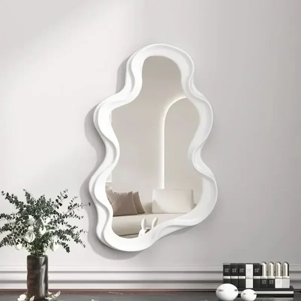Minimalist Cloud Shaped Desktop Dressing Mirror French Simple Wall Hanging Bathroom Irregular Makeup Decorative Girl Mirror 1