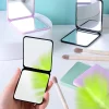 Plastic Folding Mirror Pocket Mini Portable Makeup Mirrors Travel Hand Small Mirror Vanity Foldable Compact Cosmetics Tools 1