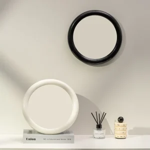 Nordic Round Glass Mirror Home Wall Mirror Desktop Mirror Portable Toilet Mirror Bathroom Decoration Accessories Home Decoration 1