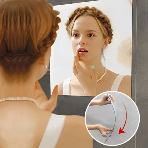 Self Adhesive Acrylic Mirror Flexible Waterproof Stickers Tiles for DIY Art Door Wardrobe Wall Bathroom Decor Home Mirrors Decal 1