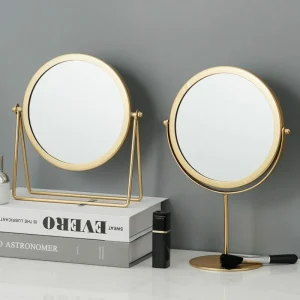 Metal Decorative Mirror Lady Desktop Makeup Crafts Dimensional Home Decor Accessories 1