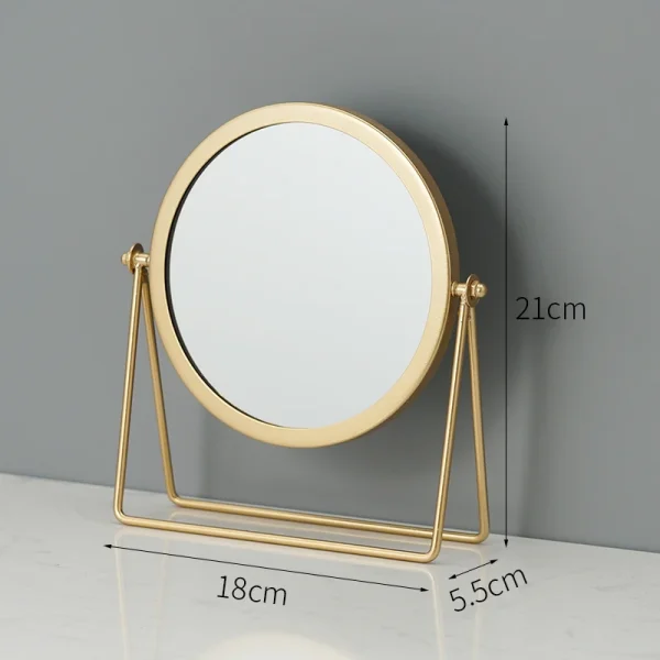Metal Decorative Mirror Lady Desktop Makeup Crafts Dimensional Home Decor Accessories 4