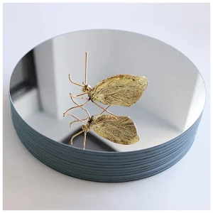 10 Pcs 2mm Thick Decorative Mirrors Round 3D Acrylic Mirror Wall Sticker DIY Bathroom Home Decoration Travel Vanity Mirror 1
