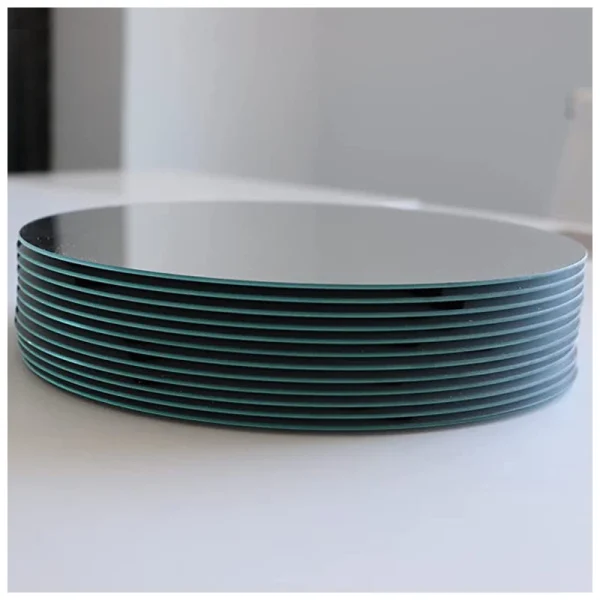 10 Pcs 2mm Thick Decorative Mirrors Round 3D Acrylic Mirror Wall Sticker DIY Bathroom Home Decoration Travel Vanity Mirror 4