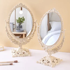 Nordic Makeup Mirror Ins Vintage Decorative Mirror Plastic Cosmetic Mirror Room Home Decor Espejos Decorativos Beauty Tools 1