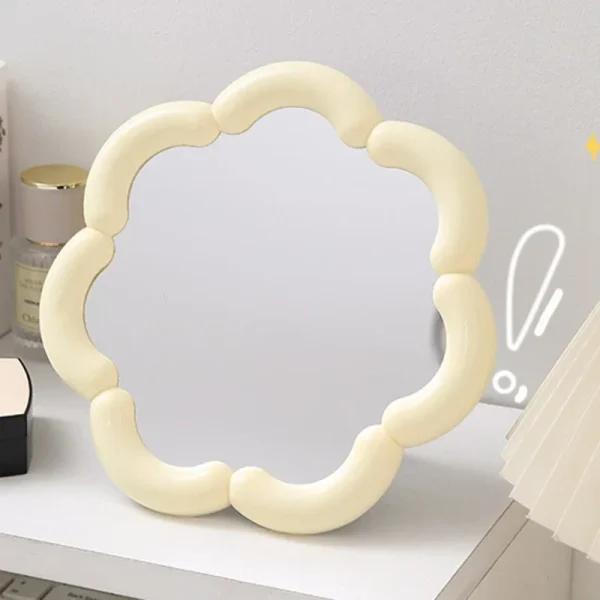 Candy Flower Makeup Mirror Bedroom High Appearance Level Creative Folding Mirror Upright Portable High-end Dressing Mirror New 4