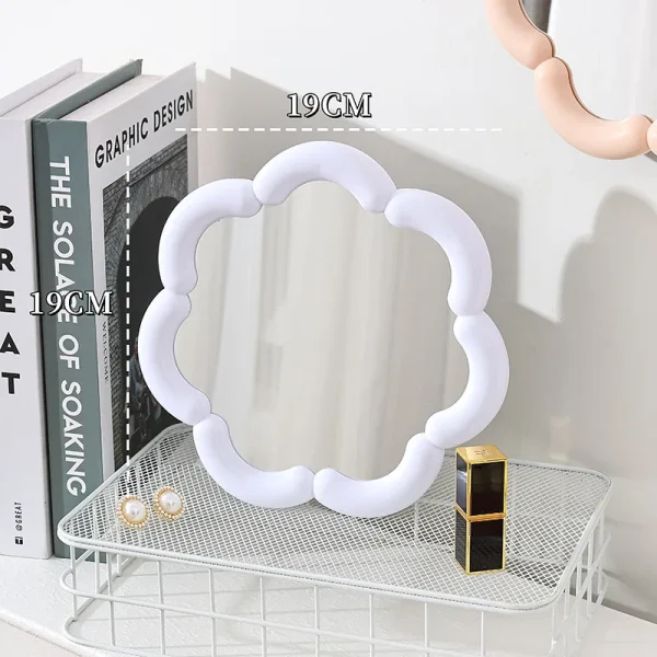 Candy Flower Makeup Mirror Bedroom High Appearance Level Creative Folding Mirror Upright Portable High-end Dressing Mirror New 5