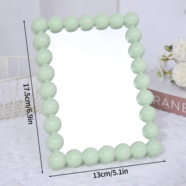 Candy Flower Makeup Mirror Bedroom High Appearance Level Creative Folding Mirror Upright Portable High-end Dressing Mirror New 6