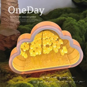 DAY Tulip Clouds Mirror Night Light Birthday Gift Valentine's Day Holiday Gift Mirror Night Light 2-in-1 Decorative Lamps 1