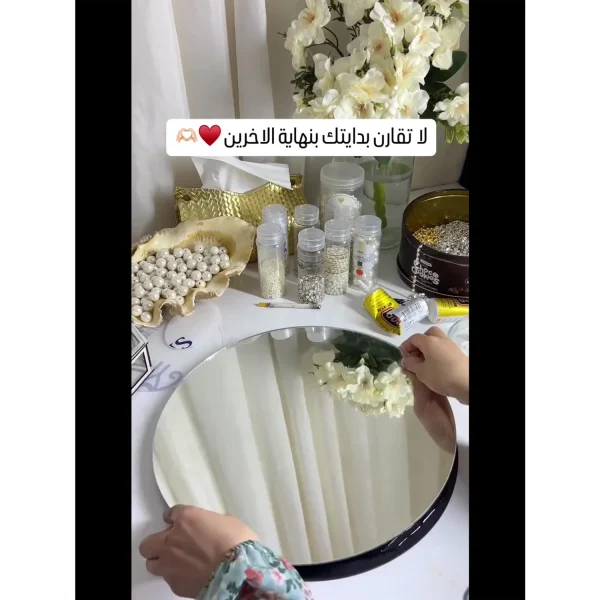 11.81in Acrylic Mirror Trays  B-7000 glue for Wedding Party Decor Perfect for Table Settings & Festive Occasions Mirror Tray 3