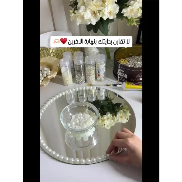 11.81in Acrylic Mirror Trays  B-7000 glue for Wedding Party Decor Perfect for Table Settings & Festive Occasions Mirror Tray 4