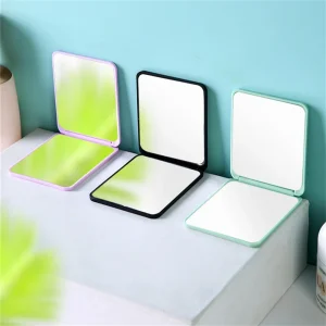 Mirror Foldable Makeup Mirror Portable Double-Sided Mirror Student Dormitory Desktop Small Gift Mini Pocket Mirror Home Decor 1