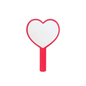 Eyelash Extension Heart-Shaped Handheld Mirrors Travel Portable Makeup Mirrors with Handle Square Cosmetic Mirror Salon Supplies 1