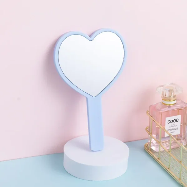 Eyelash Extension Heart-Shaped Handheld Mirrors Travel Portable Makeup Mirrors with Handle Square Cosmetic Mirror Salon Supplies 6