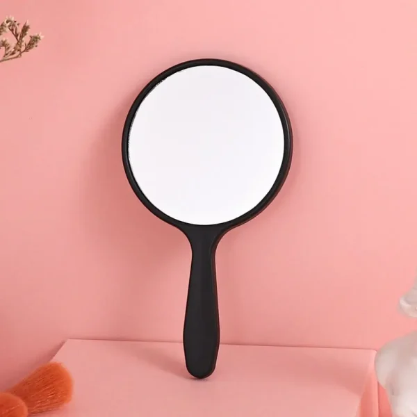 Creative Small Round Handheld Mirror With Handle Anti-fall Makeup Mirror Hand Compact Mirror for Women Home Decor 2