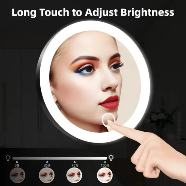 10/20/30X Magnifying Mirror With LED Light Tweezers 360 Degrees Rotary Wall Hanging Desktop Magnified Makeup Vanity Mirror Home 4