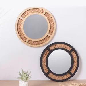 Bohemian Rattans Round Mirrored Bedroom Living Room Decoratins Hangings Mirrored 1