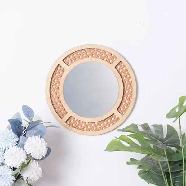 Bohemian Rattans Round Mirrored Bedroom Living Room Decoratins Hangings Mirrored 2