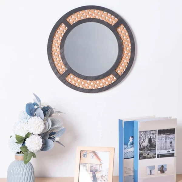 Bohemian Rattans Round Mirrored Bedroom Living Room Decoratins Hangings Mirrored 3