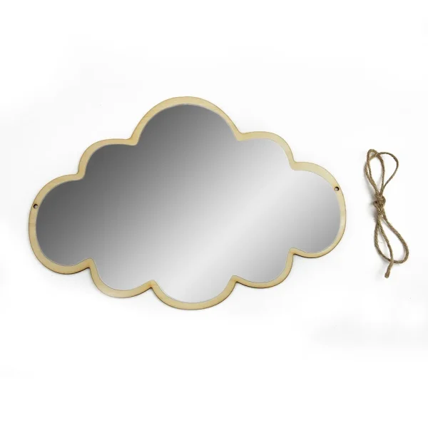 Cloud Shape Cute Decor Wall Sticker Mirror Dormitory Ornaments Makeup Mirror Home Bedroom Bedside Table Mirror Decoration 1