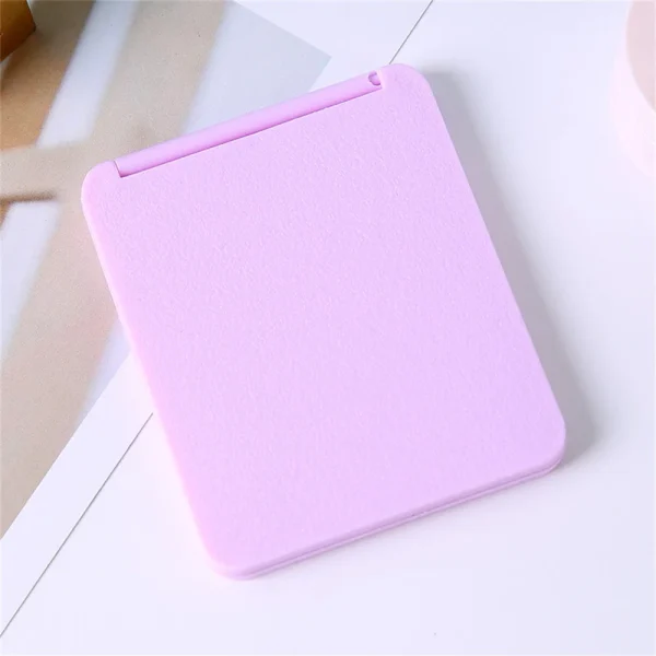 Folding Makeup Mirror High-quality Portable Makeup Mirror Single-side Creative Women Solid Color Makeup Mirror 4