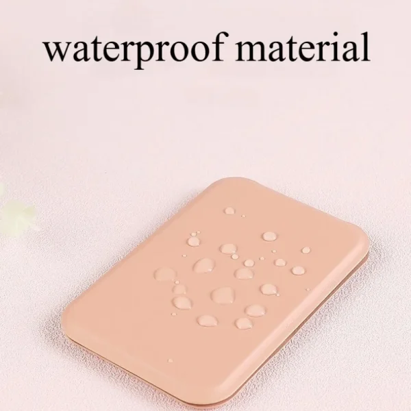 Desktop Makeup Mirror Solid Color PU Leather Simple Portable Handheld Makeup Mirror Foldable Student Compact Cute Pocket Mirror 3