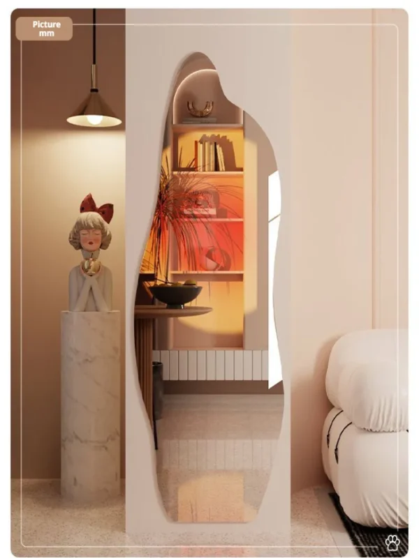 Household Acrylic 3D Mirror Wall Stickers Self-adhesive Punch-free Full-length Mirror Flexible DIY Art Living Room Decoration 1