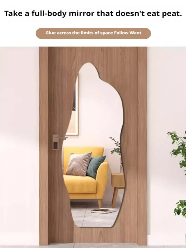 Household Acrylic 3D Mirror Wall Stickers Self-adhesive Punch-free Full-length Mirror Flexible DIY Art Living Room Decoration 3