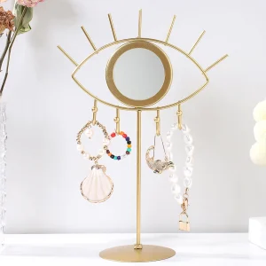 Gold Eye Table Mirror  Makeup Mirrors Boho Home Decor Living Room Decoration Bedroom Cosmetic Dressing Tabletop Mirror Evil Eye 1