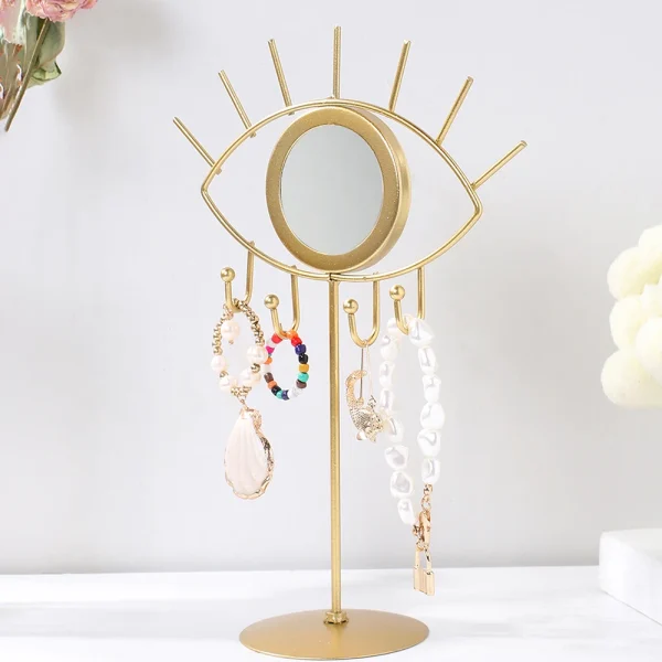 Gold Eye Table Mirror  Makeup Mirrors Boho Home Decor Living Room Decoration Bedroom Cosmetic Dressing Tabletop Mirror Evil Eye 2