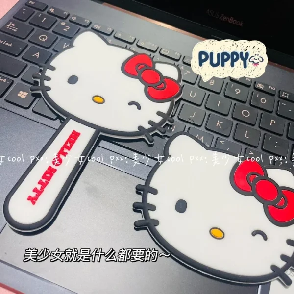 Hello Kitty Silicone Small Mirror Classic Cartoon Single Sided Body Mirror Portable Cute Decorative Mirror 3