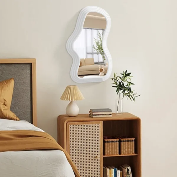Cloud Shaped Desktop Dressing Mirror ABS Irregular Home Hanging Simple Wall-Mounted Makeup Mirror French Decorative Mirror 5