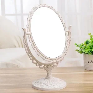 Retro Decorative Mirrors Desktop Makeup Mirror Heart Double Sided Beauty Dressing Mirror Bedroom Home Decoration 1