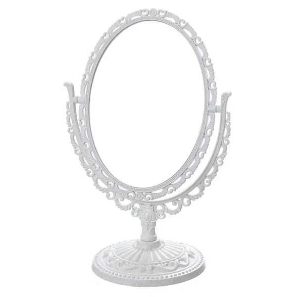 Retro Decorative Mirrors Desktop Makeup Mirror Heart Double Sided Beauty Dressing Mirror Bedroom Home Decoration 2