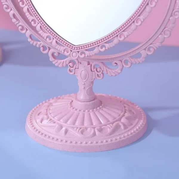 Retro Decorative Mirrors Desktop Makeup Mirror Heart Double Sided Beauty Dressing Mirror Bedroom Home Decoration 6