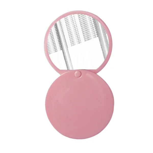 Round Portable Cosmetic Mirror Sliding Folding Mirror Girls Carry-on Small Round Mirror Handle Unbreakable Compact Vanity Mirror 4